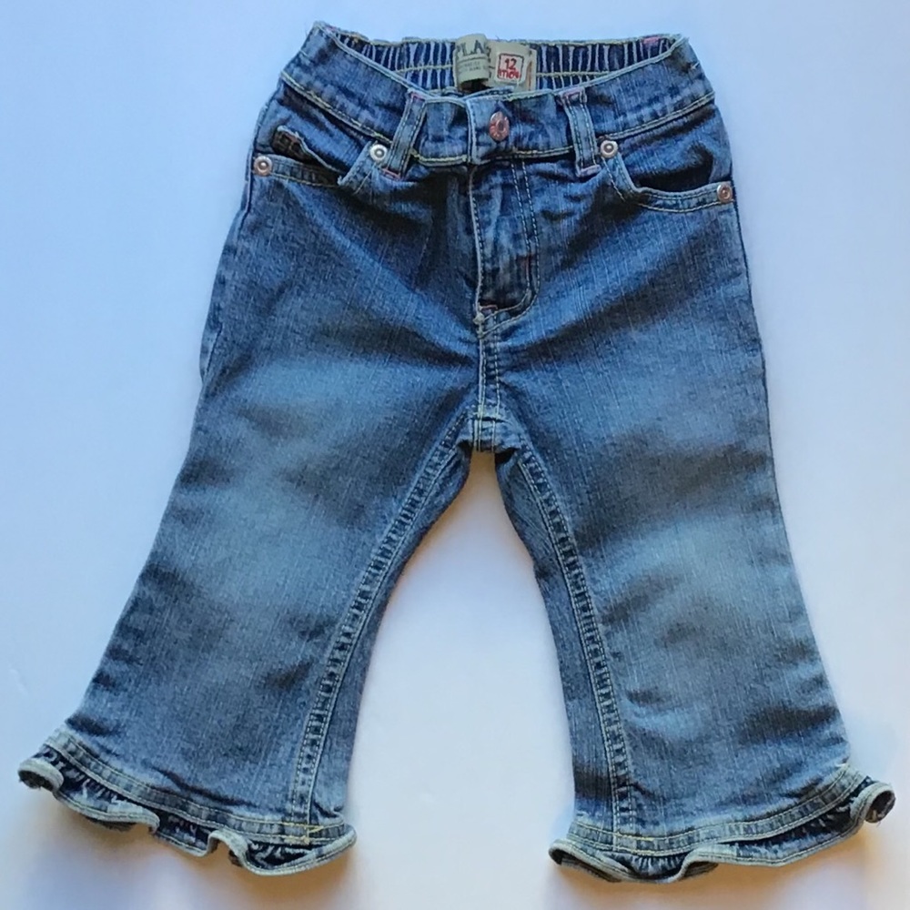 Children’s Place Girls ruffle flare denim